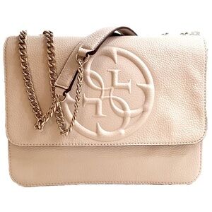 GUESS White Korry Crush Shoulder Bag
